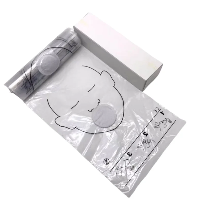 36Pcs/Roll Disposable CPR Training Face Shield Roll Artificial Respiration Barrier Film for First Aid AED Course Practice