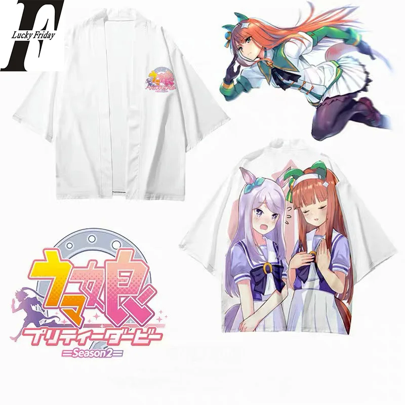 

Uma Musume Pretty Derby 3d Kimono Shirt Cosplay Costume Tops Anime Game Men Women Seven Point Sleeve Kawaii Cute Cardigan Jacket