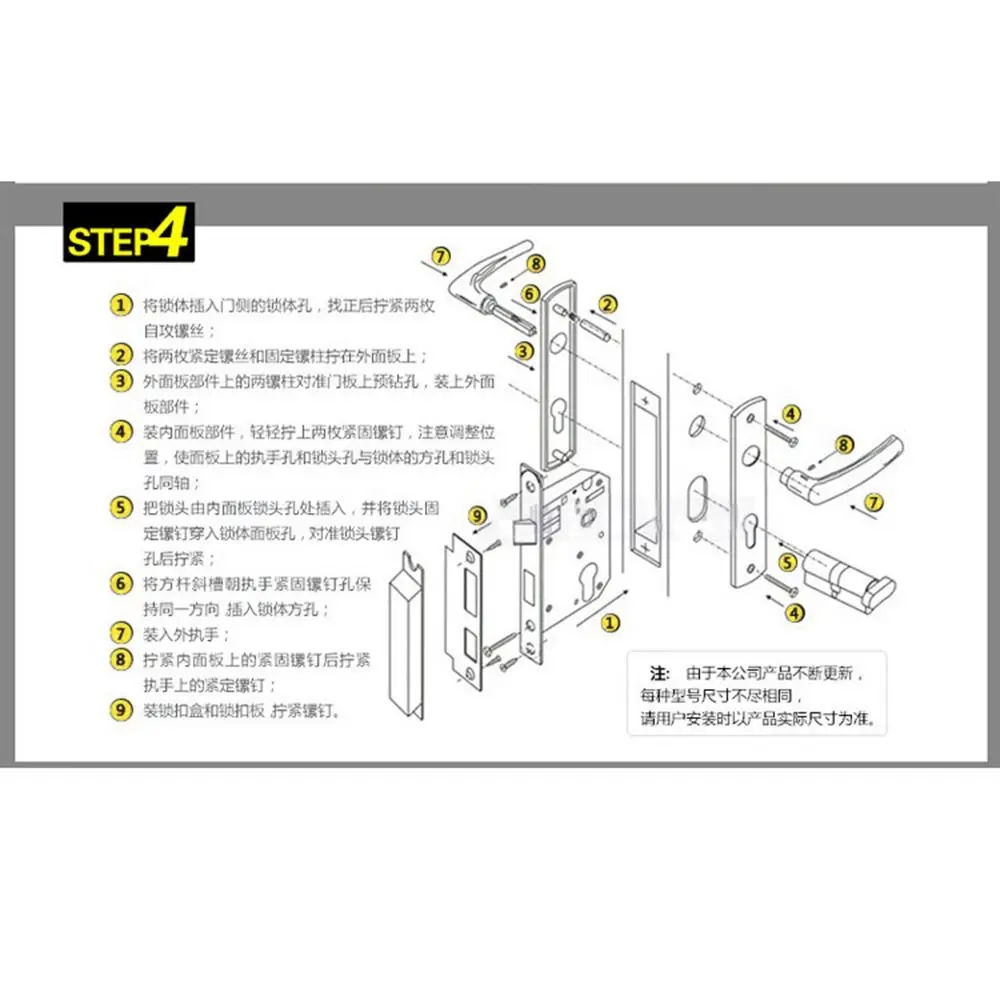 

European Style Door Handle Locks Set Vintage Easy Install Security Lock with 3pcs Keys Anti-theft Interior Door Knobs