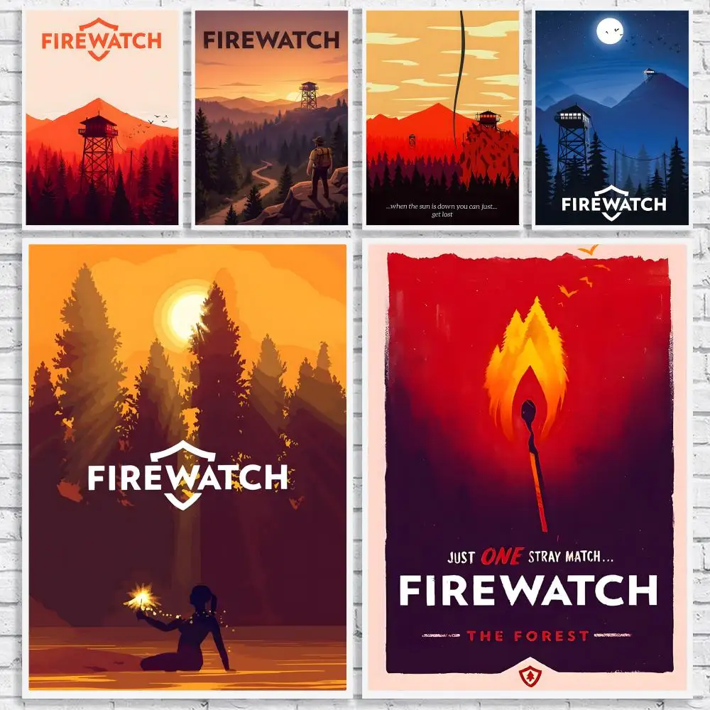 Mystery Game F-Firewatch Poster Versatile HD Waterproof Wall Art Self-Adhesive Decor for Any Space Ideal Gift