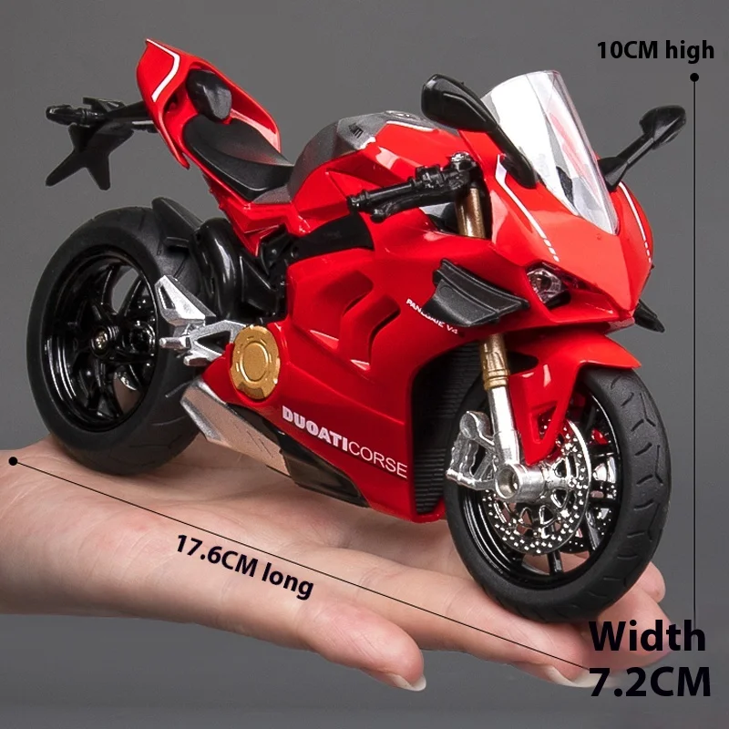 1/12 Ducati Motor Met Ducati V 4S Speelgoed Motorfiets Diecast Miniatuur Metal Race Model Super Sport Collectie Cadeau