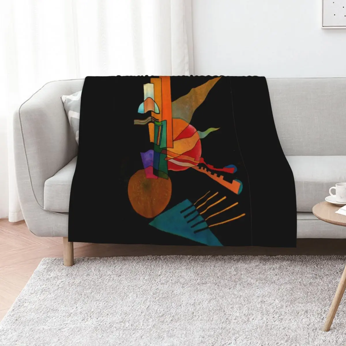 Kandinsky Interesting Facts Wassily Kandinsky Drawings Throw Blanket Softest Soft Plush Plaid Designers Sleeping Bag Blankets