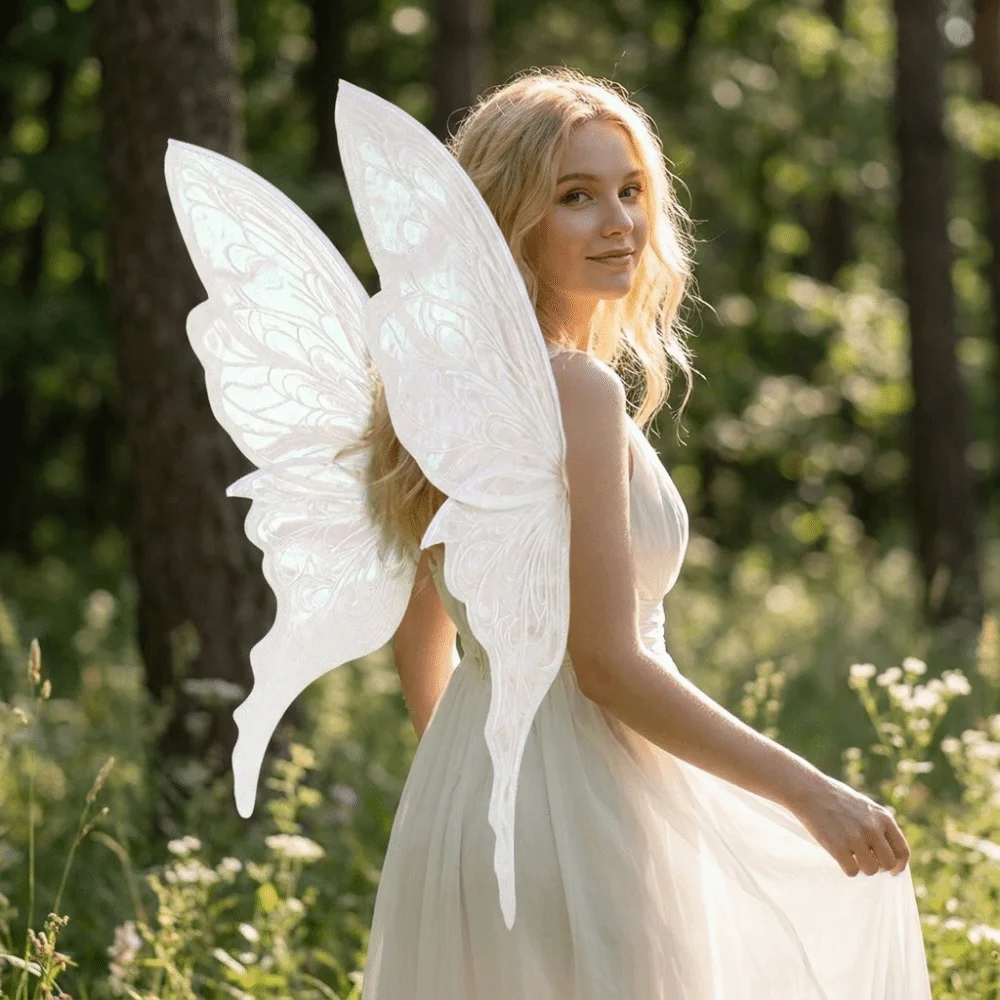 Chic Plastic Material Fairy Wings Lightweight Realistic Butterfly Wings Multicolor Sparkling Elf Wings Cosplay
