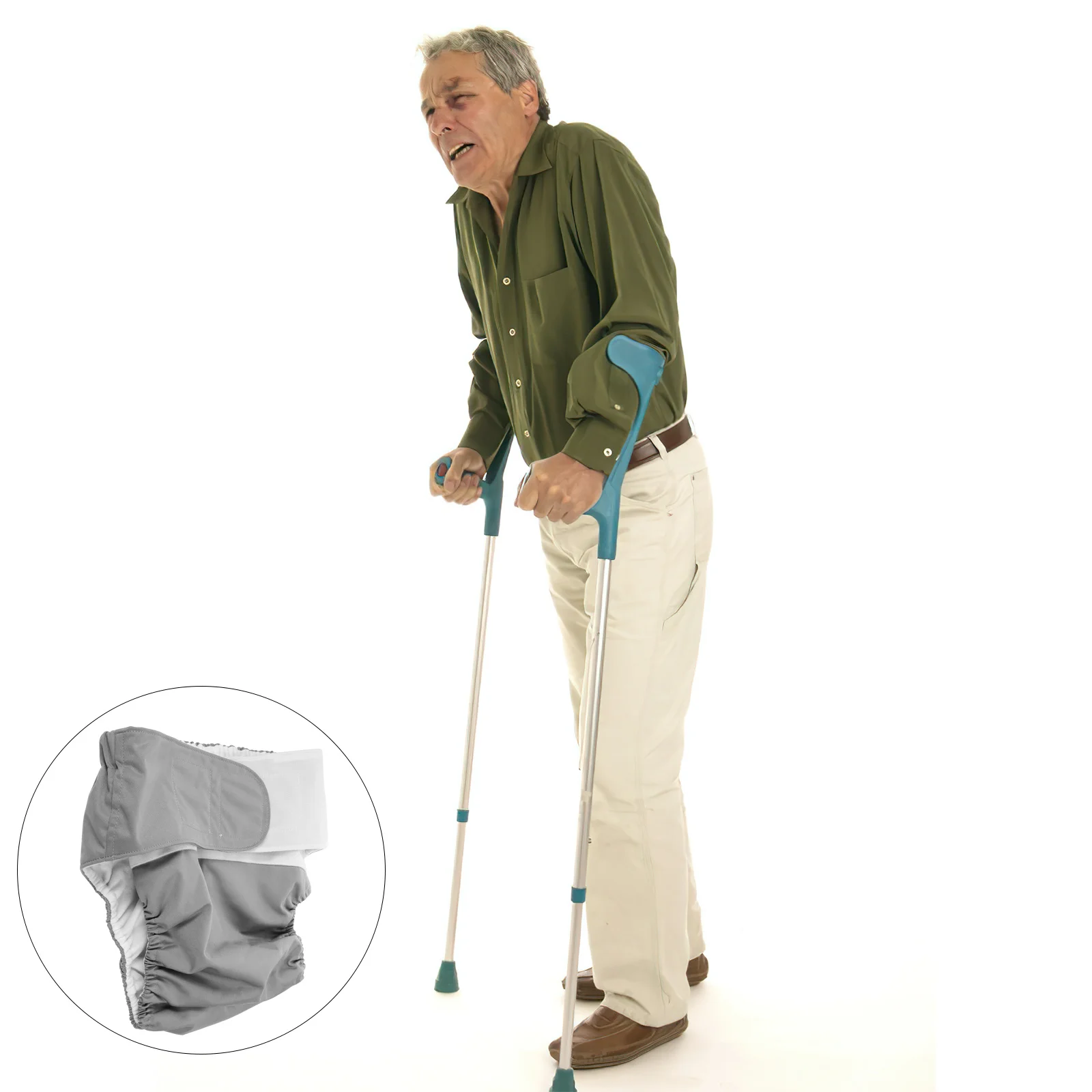

Adult Diaper Washable Leakproof Reusable Anti-Leak Incontinence Diaper Breathable Soft Elastic Waist for Elderly Hospital