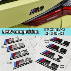 Argento Grigio Nero M1 M2 M3 M4 M5 M6 M7 M8 Emblema COMPETIZIONE per BMW Thunder Edition Adesivo logo distintivo bagagliaio auto