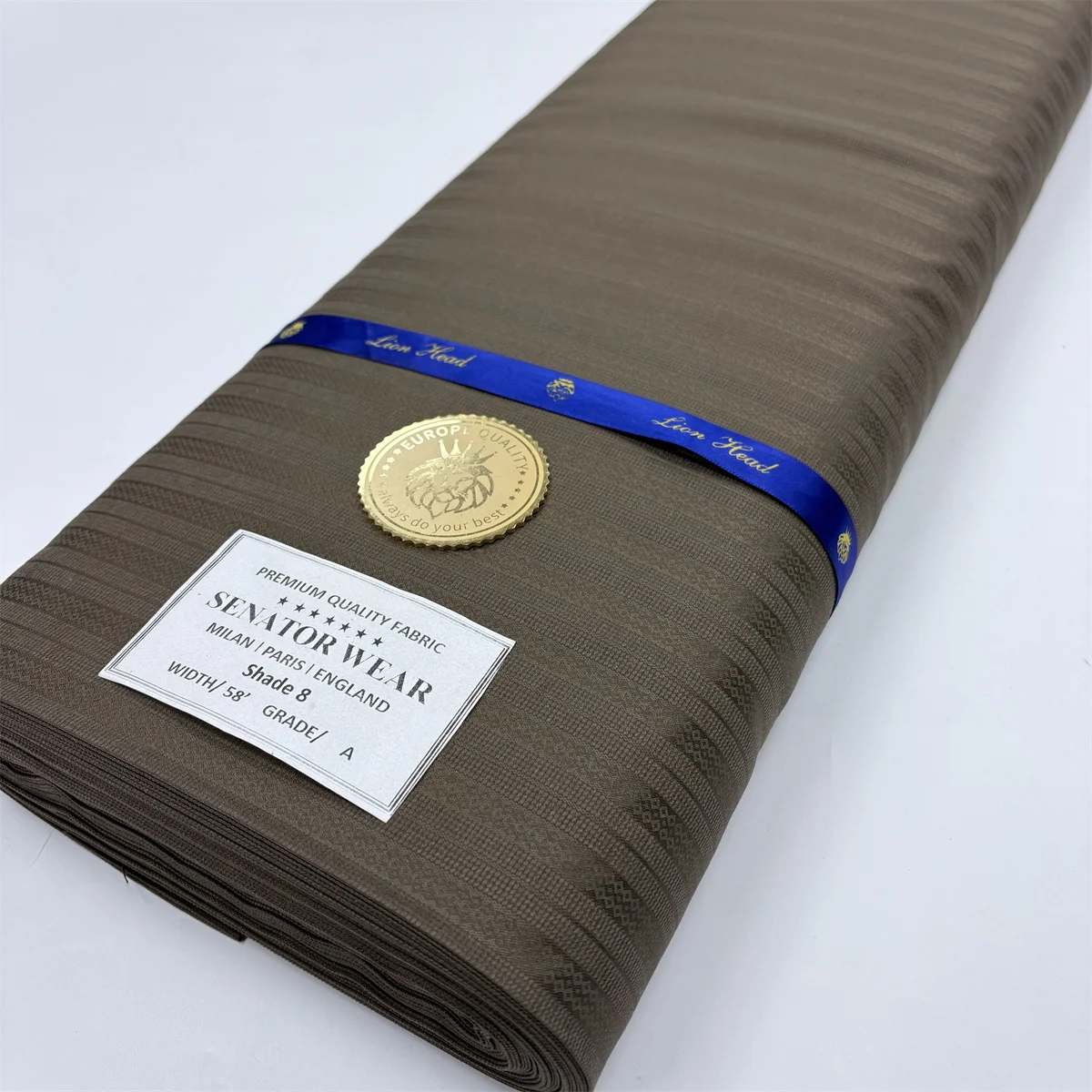2026 High Quality Atiku Fabric 5 Yards African Senator Wear Men Suit Material Nigerian Cashmere Wool TR Cloth 100% Cotton