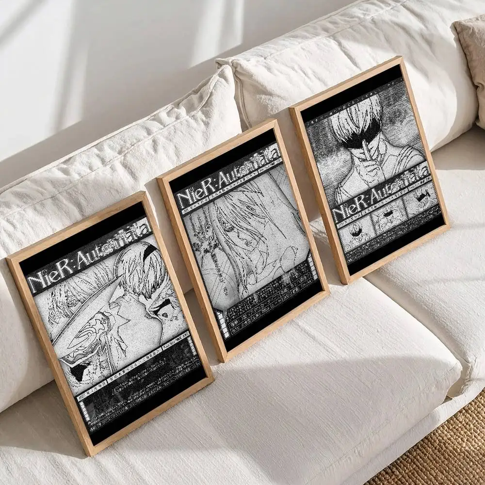 1pc NieR Automata Poster Self-adhesive Art Waterproof Paper Sticker Coffee House Bar Room Wall Decor #1