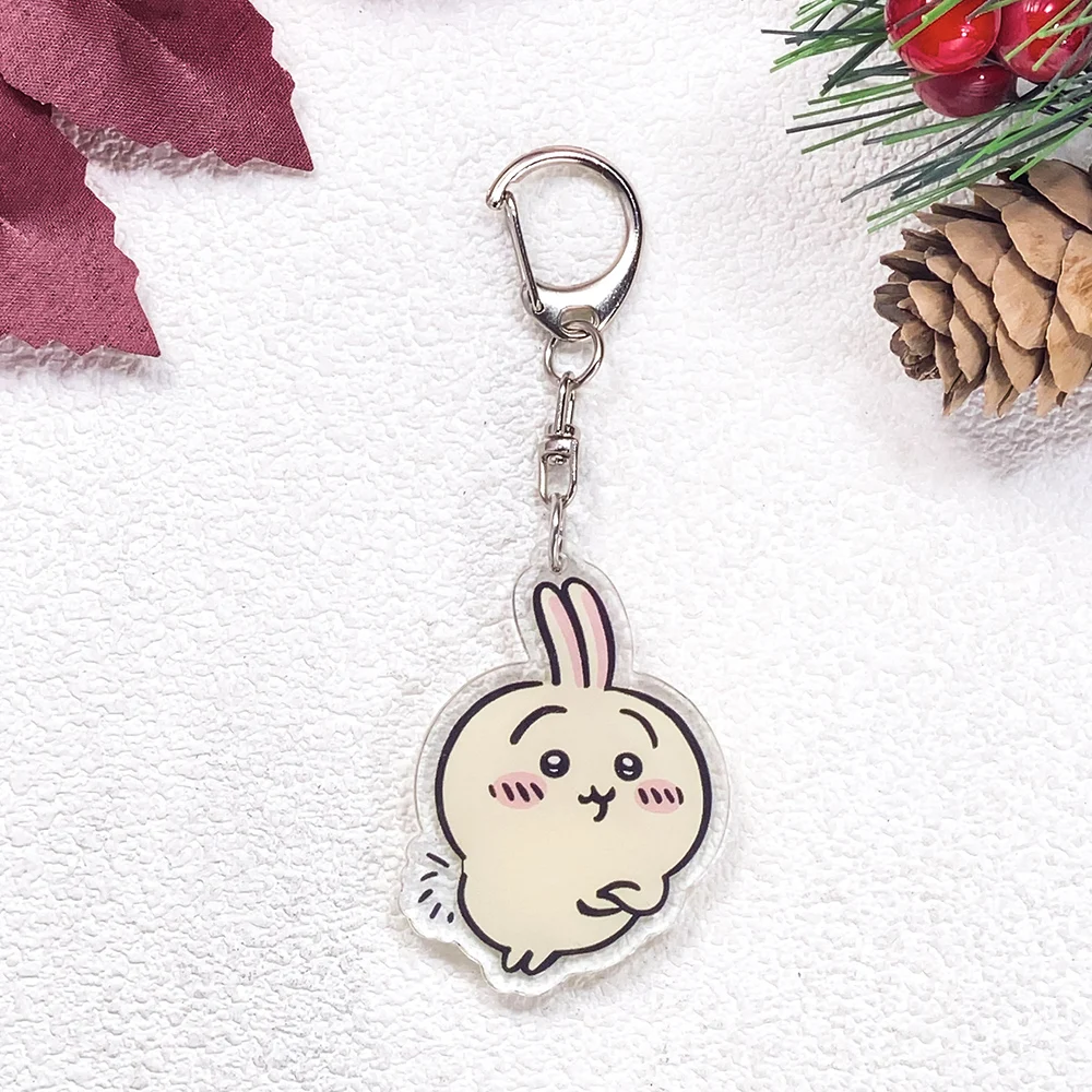 1/13 Stück Anime-Figuren Chiikawa Auto-Schlüsselanhänger Zubehör Acryl Niedliche Anhänger für Taschen Lustiger Schlüsselhalter Rucksack-Dekoration – Detail 6