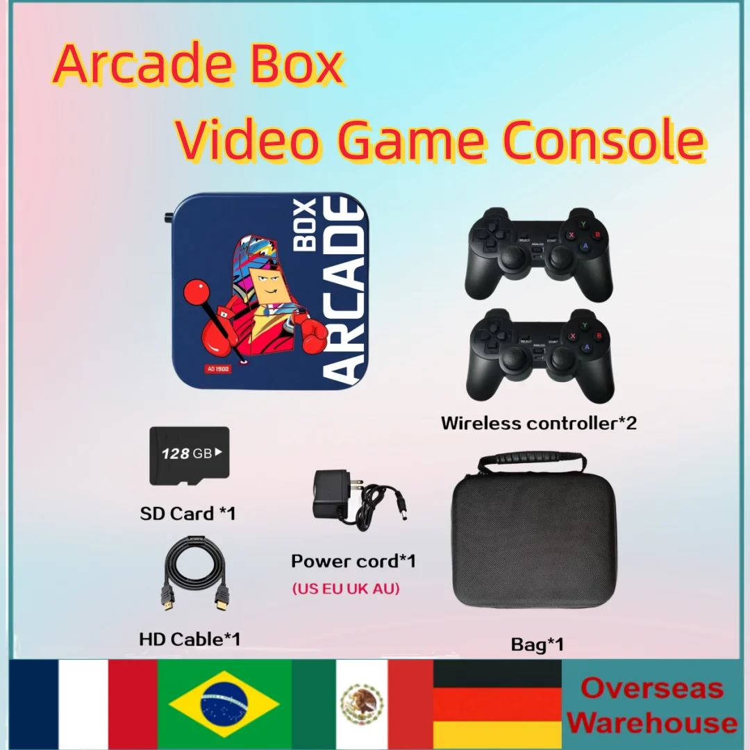 

Arcade Box Video Game Consoles Classic Game Box Consoles With Controller Game Console For PS1/PSP Built-in 50 Emulator Game Gift