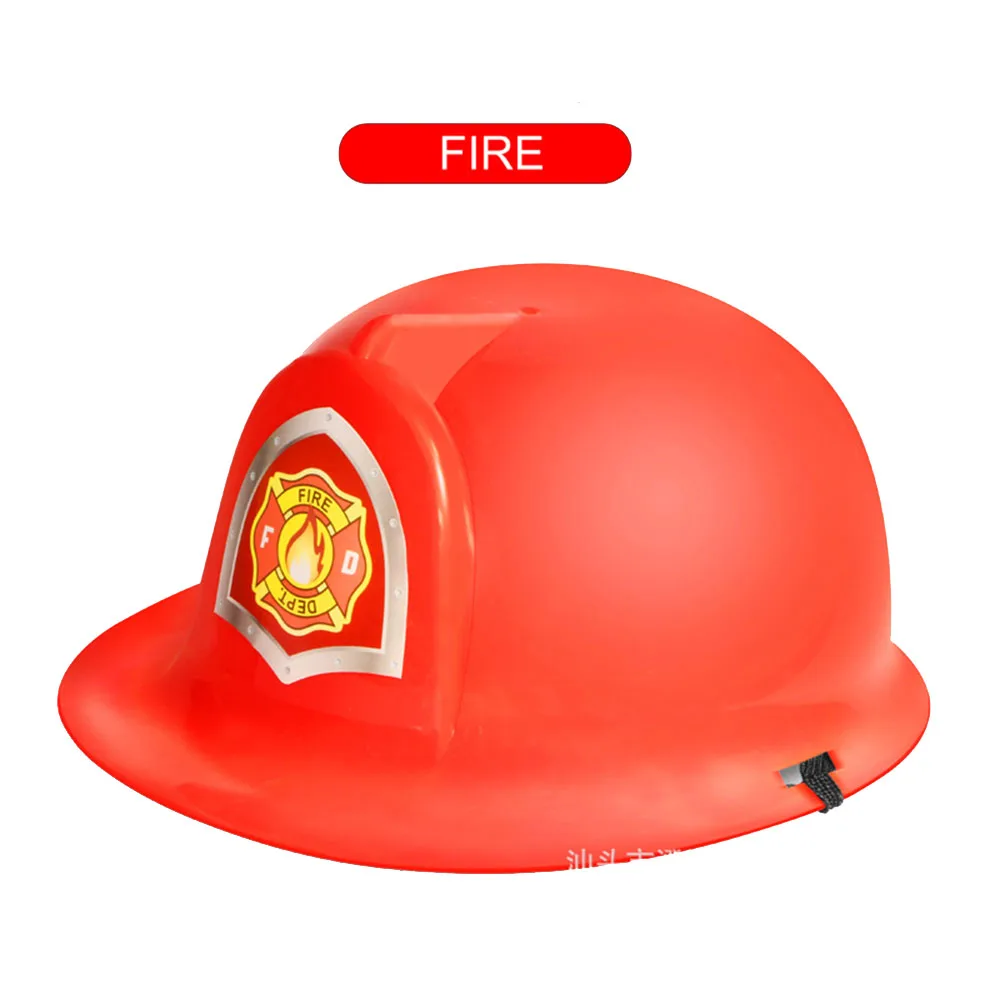 1/3pcs Firefighter Helmet Firetruck Themed Party Plastic Hat Dress Up Helmet Accessories Kids Firefighter Birthday Party Favors