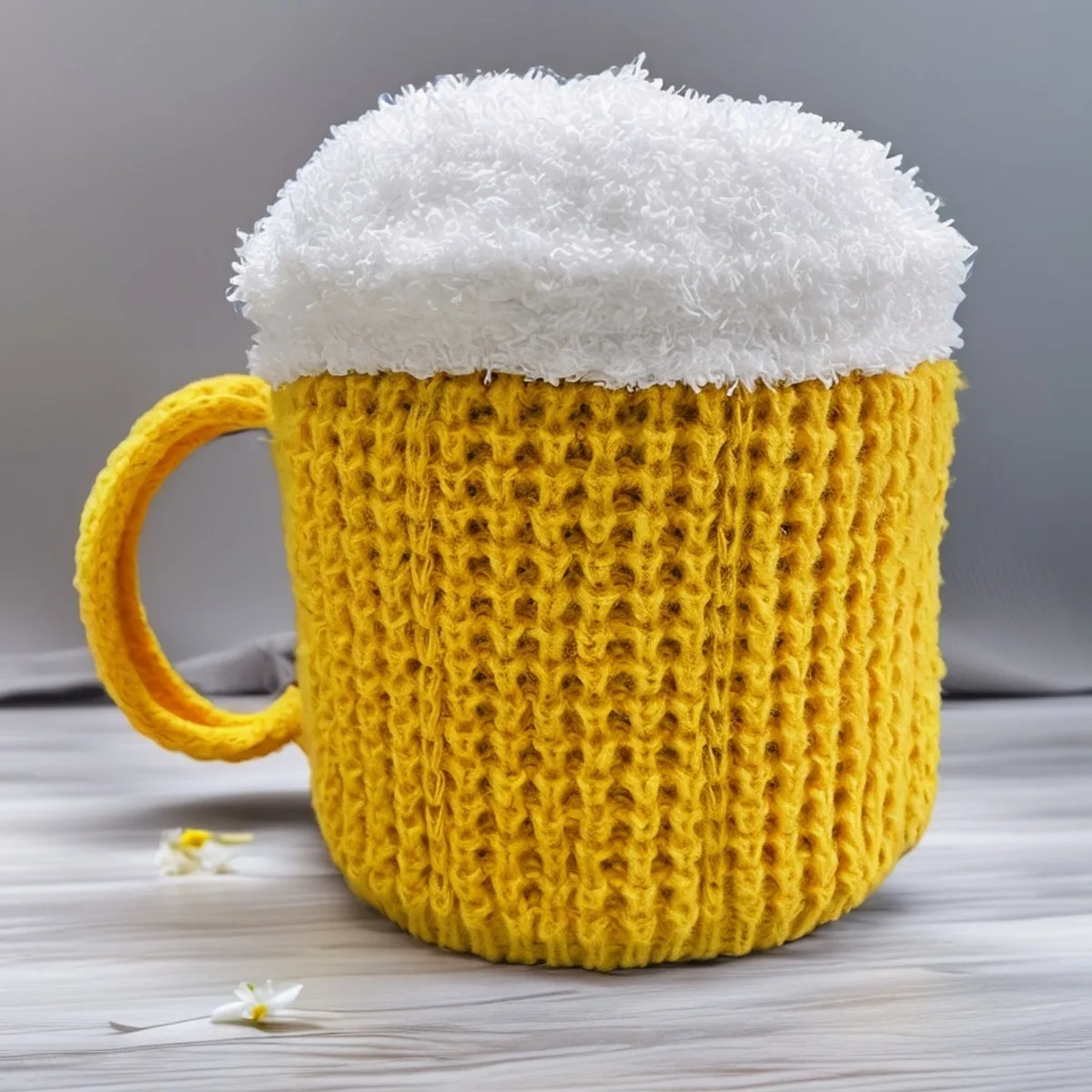 Neuartige Strickmütze in Bierkrug-Form, 1 Stück Warme Mütze mit Griff, Lustiges Kostüm-Accessoire für Winter, Partys & Alltäglichen Casual-Look – Detail 7