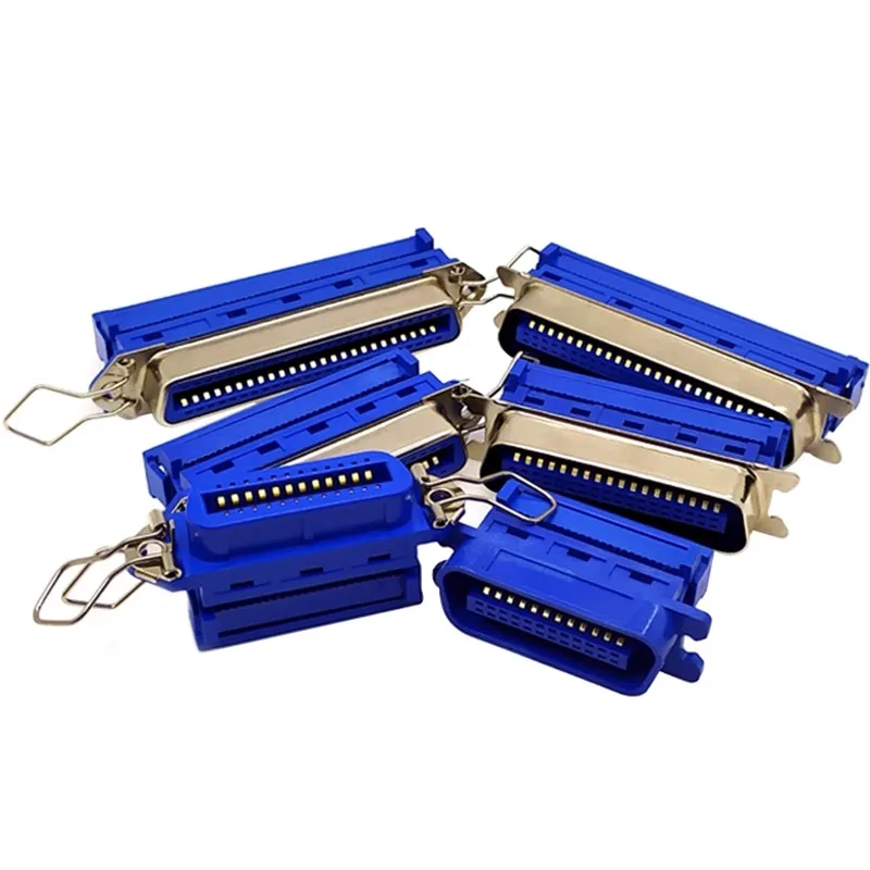 1PCS 57 Series 24/36/50 pin male female plug connector Line Pressed Type for computer printer 24pin/36pin/50pin