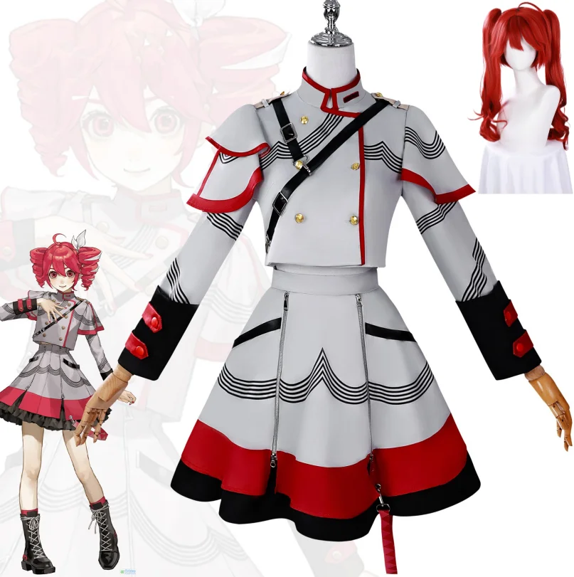 

Anime Tetoo Vtuber Synthesizer V Kasane Teto Cosplay Costume Wig Virtual Singer Halloween Party Outfits for Women Cosplay suit