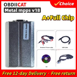 OBDIICAT OBD2 MPPS V18 Auto ECU Chip Tuning Interface SMPS MPPS V18 EDC16 Metal Box Chip Tuning Remap Chiptuning CAN Flasher