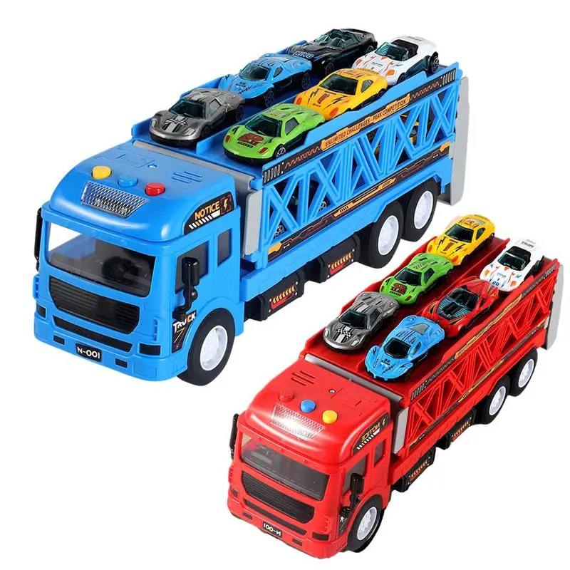 

Toy Truck Transport Car Carrier Collapsible Storage Catapult Big Truck Early Education Toy Toy Model Vehicles Carrier Trucks