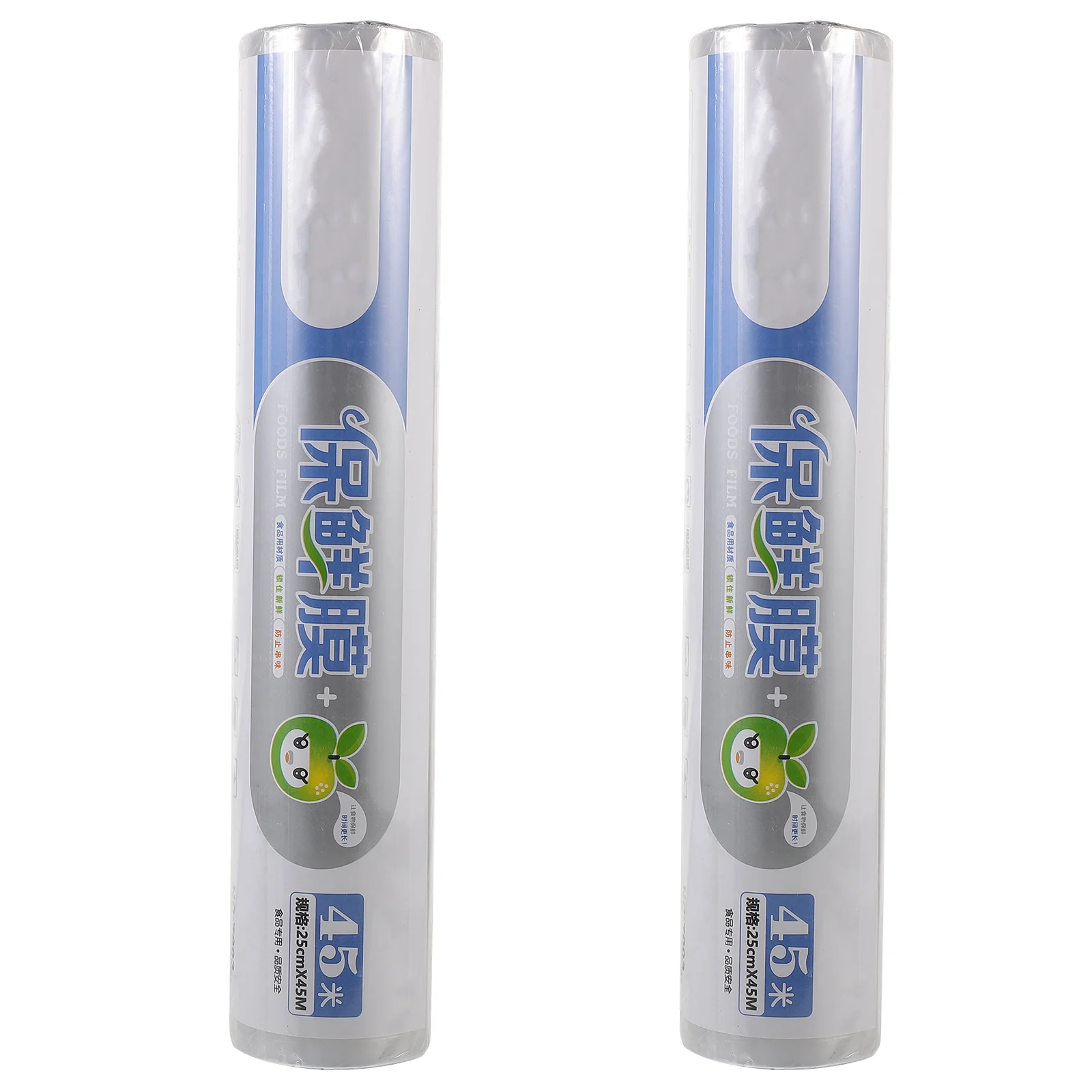 2 rolos de filme descartável para alimentos, 25cm x 45, pacote em caixa, envoltório para economizar alimentos com slide, suprimentos de cozinha-s