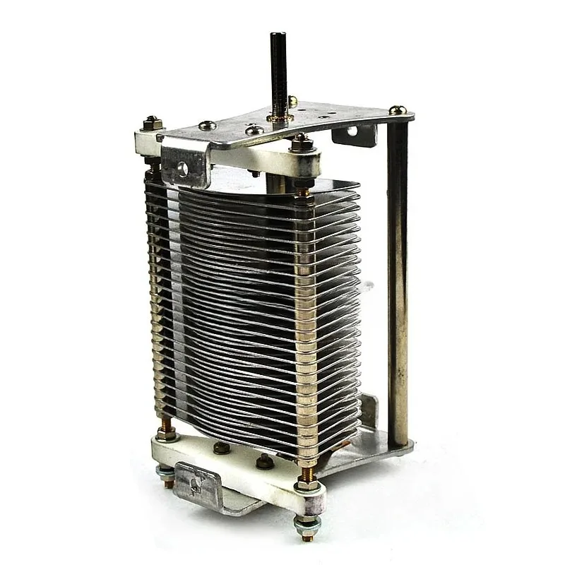 Looook Store 2026 New Fudan Single Gang Air Dielectric Variable Capacitor with Matching Knobs 20-1000PF