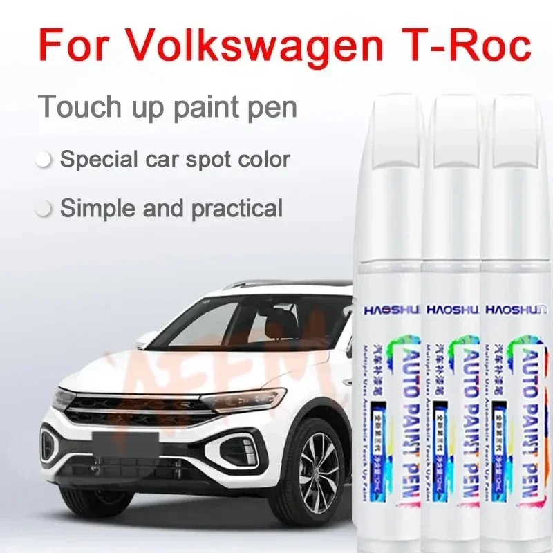 For Volkswagen T-Roc Car Touch Up Paint Scratch Removal Repair Paint, Car Paint Protection Clear Coat Pen Lake Baikal Blue