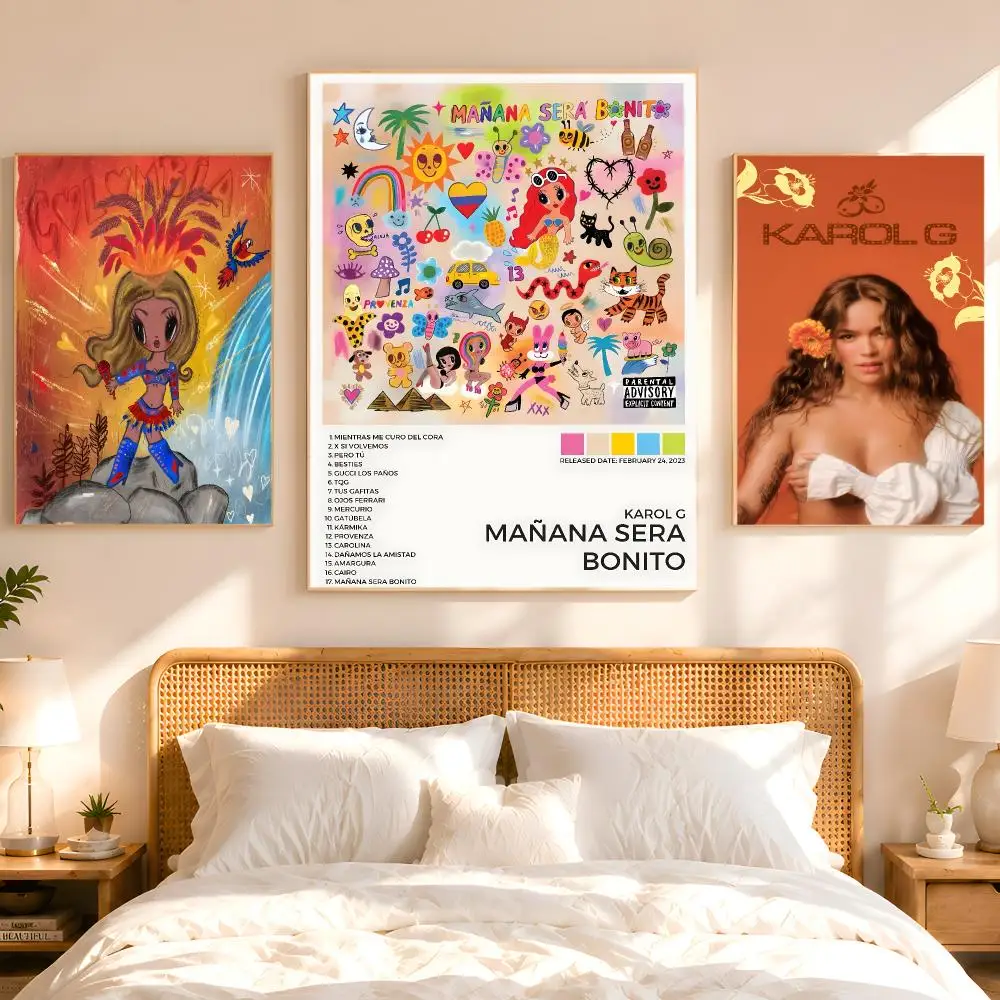 K-Karol G TROPICOQUETA Poster 1PC HD Matte Peel And Stick Wall Decor For Bedroom Living Room Dorm Office