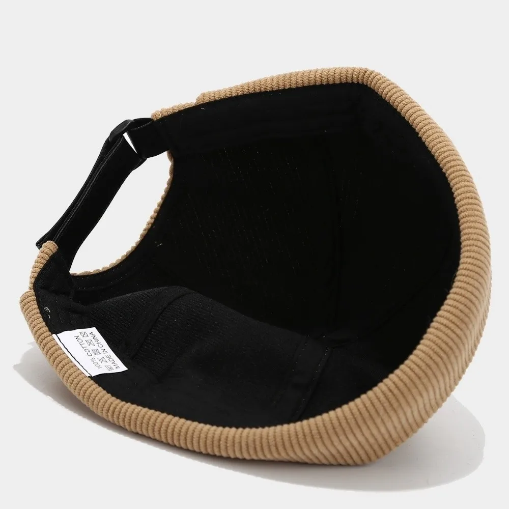 Fashion Corduroy Beanies Hat Four Seasons Cute Ears Melon Skin Hats Adjustable Landlord Hats Men