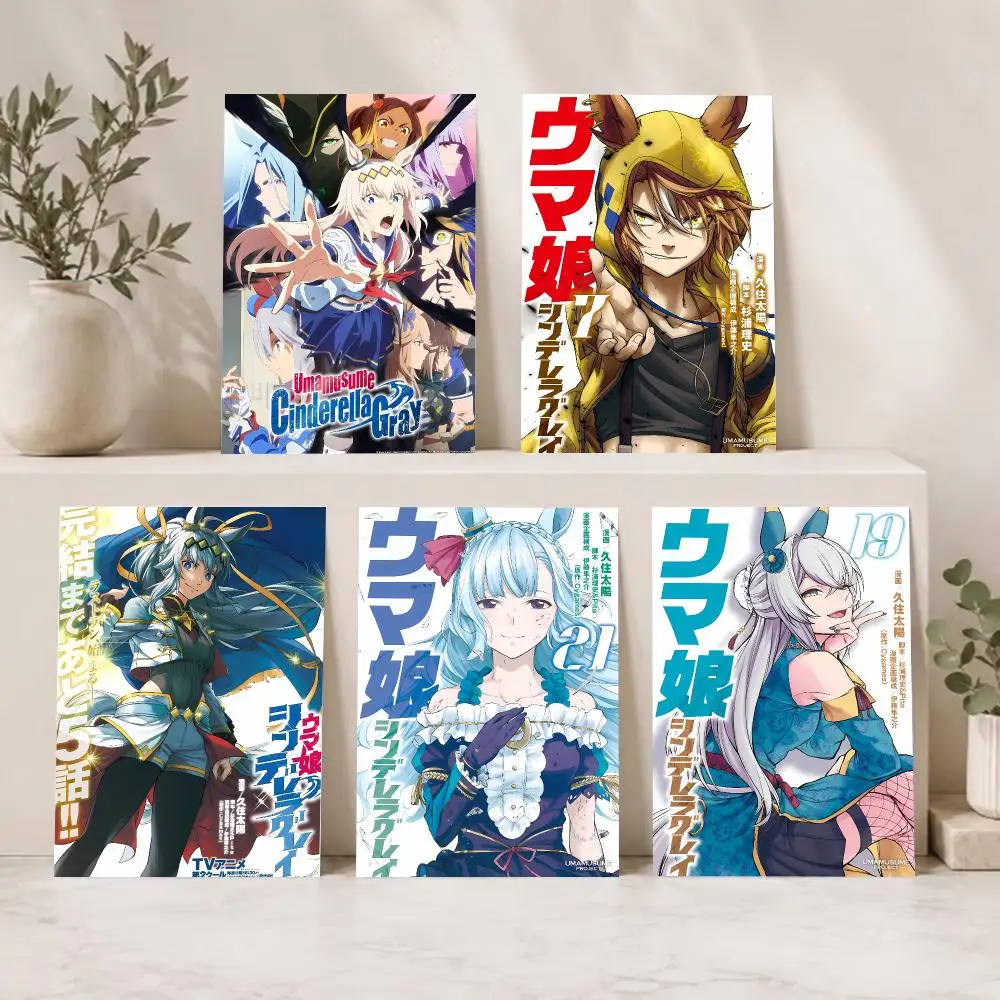 Spirited Inspiring Anime U-Uma Musume Cinderella Gray Poster Series HD Wall Living Room Home Decor Gift