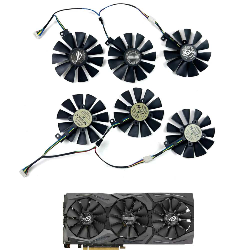 NEW Cooling Fan 87MM 6PIN T129215SU For ASUS Strix GTX 1060 1070 1080 1070Ti 1080Ti  RX480 RX 580 GTX 980Ti R9 390 390X GPU FAN
