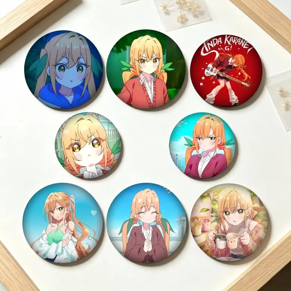 T-The 100 Girlfriends Who Really Karane Inda  25mm 32mm 44mm 58mm 75mm Brooches Badges Pins for Accessories Gift