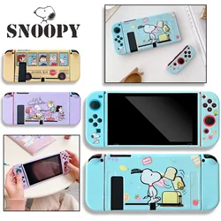 Custodia protettiva Snoopy per Nintendo Switch OLED NS Anime Cartoon Cover colorata Cute Skin Shell Game Host accessori custodia morbida