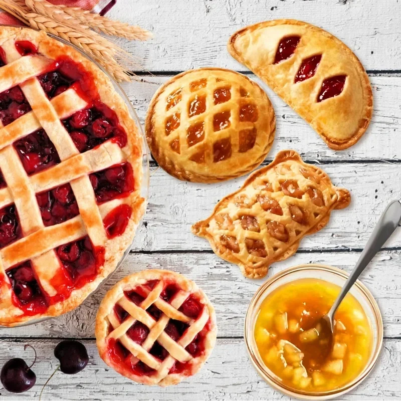 Cetakan Pie musim gugur cetakan tekan adonan alat cetak Pie Mini Halloween Natal cetakan kue Pie cetakan apel labu kacang hazelnut
