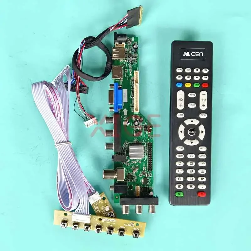 Controller Driver Board For LP140WH4-TLA1/TLB1/TLC1/TLN1 DVB-T/C Laptop Screen LVDS 40 Pin 1366x768 USB/DHMI/VGA/AV 14