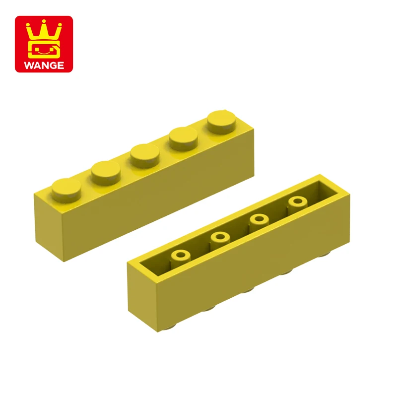 Wange 52Pcs/lot Thick Bricks 1x5 Dots Block Moc Color Accessories Compatible with 3010W Brick DIY Children\'s Toy Assembly Part