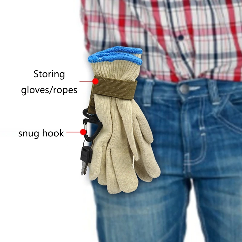 Climbing Glove Hook Hiking Outdoor Military Glove Climbing Rope Storage Tie Adjustable Camping Glove Hanging Buckle