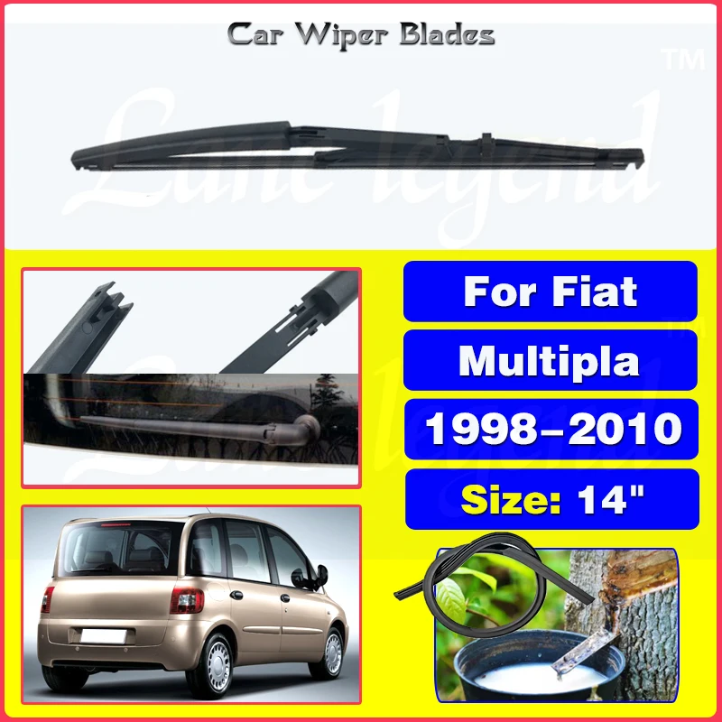 

14" Rear Windshield Windscreen Washer Wiper Blade For Fiat Multipla 1998-2010 2009 2008 2007 2006 Car Accessories Accsesories