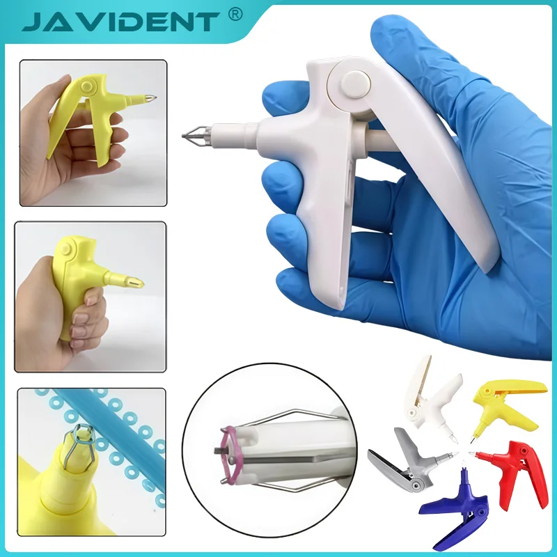 Orthodontic Color-Coded Band Ligation Gun Rubber Chain Ligation and Placement Gun-Style Spacer Dental Instruments and Materials