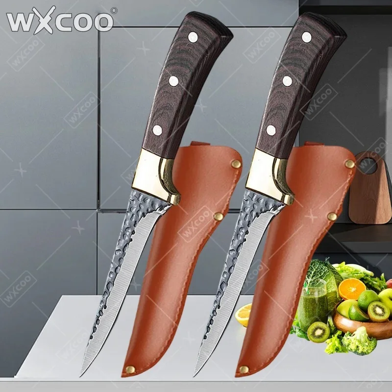 

WXCOO нож для обвалки из нержавеющей стали, кованый нож, нож для фруктов и овощей для кухни, кухонные аксессуары для приготовления рыбы, филе