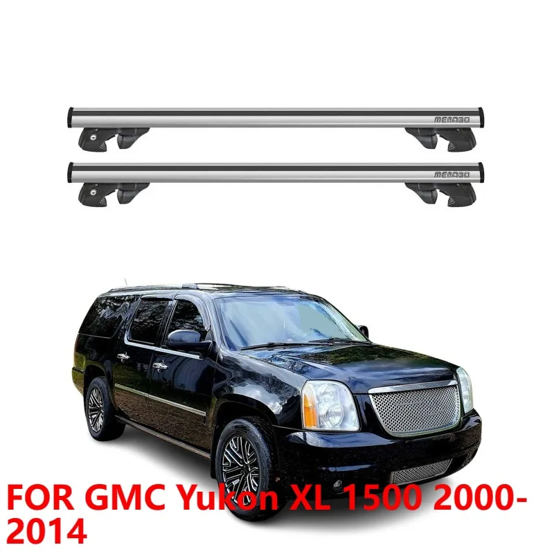 Alu Roof Cross Bars for GMC Yukon XL 1500 2000-2014, Gray, 2Pcs