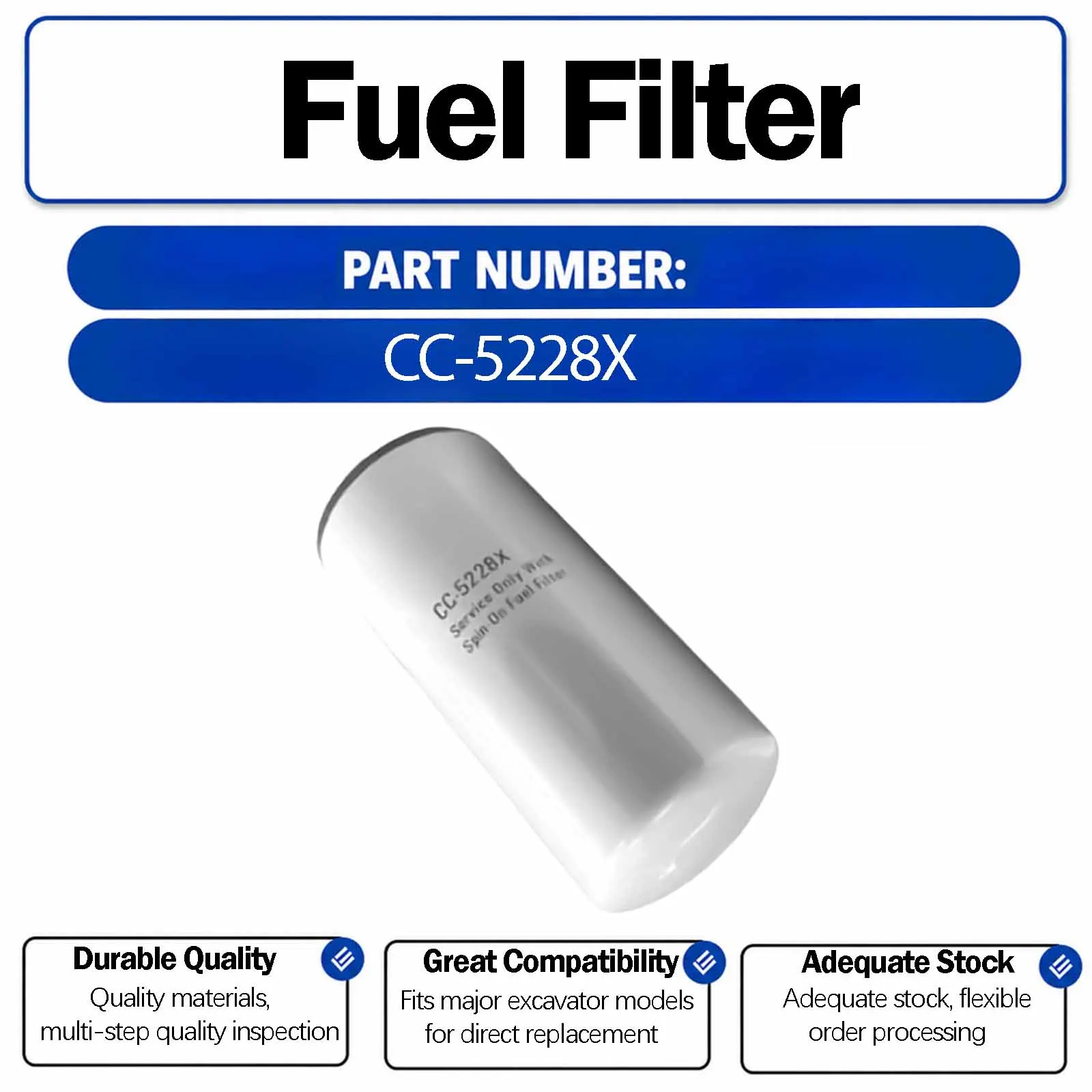 Fuel Filter CC-5228X For XCMG XE950DA Crawler Excavators