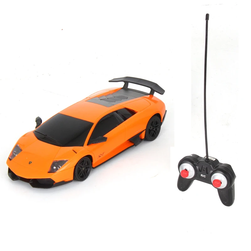 Lamborghini radio control 1:24  plastic orange yellow racing toys car model USB rechargable battery3-4-5-6-7-8boys present