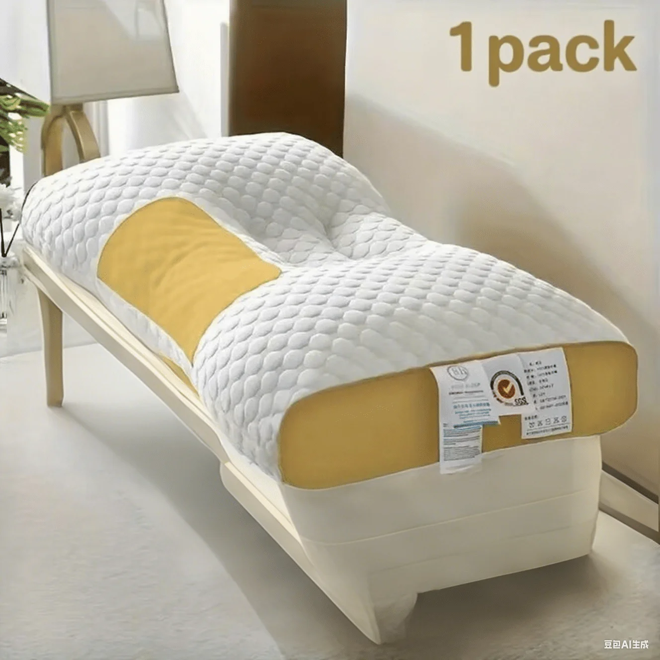 وسادة تدليك محبوكة ثلاثية الأبعاد من YBZ لتخفيف آلام الرقبة والكتف - قطن مسامي، دعم مريح للجانب والظهر والمعدة #2