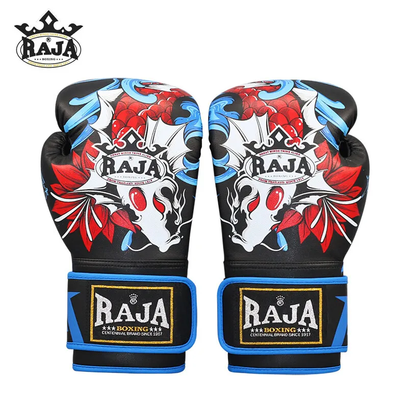 Raja Boxing Gloves Professional Adult Microfiber Arowana Maui Thai Kickboxing MMA Sparring Punching Heavy Bag Training Mitts