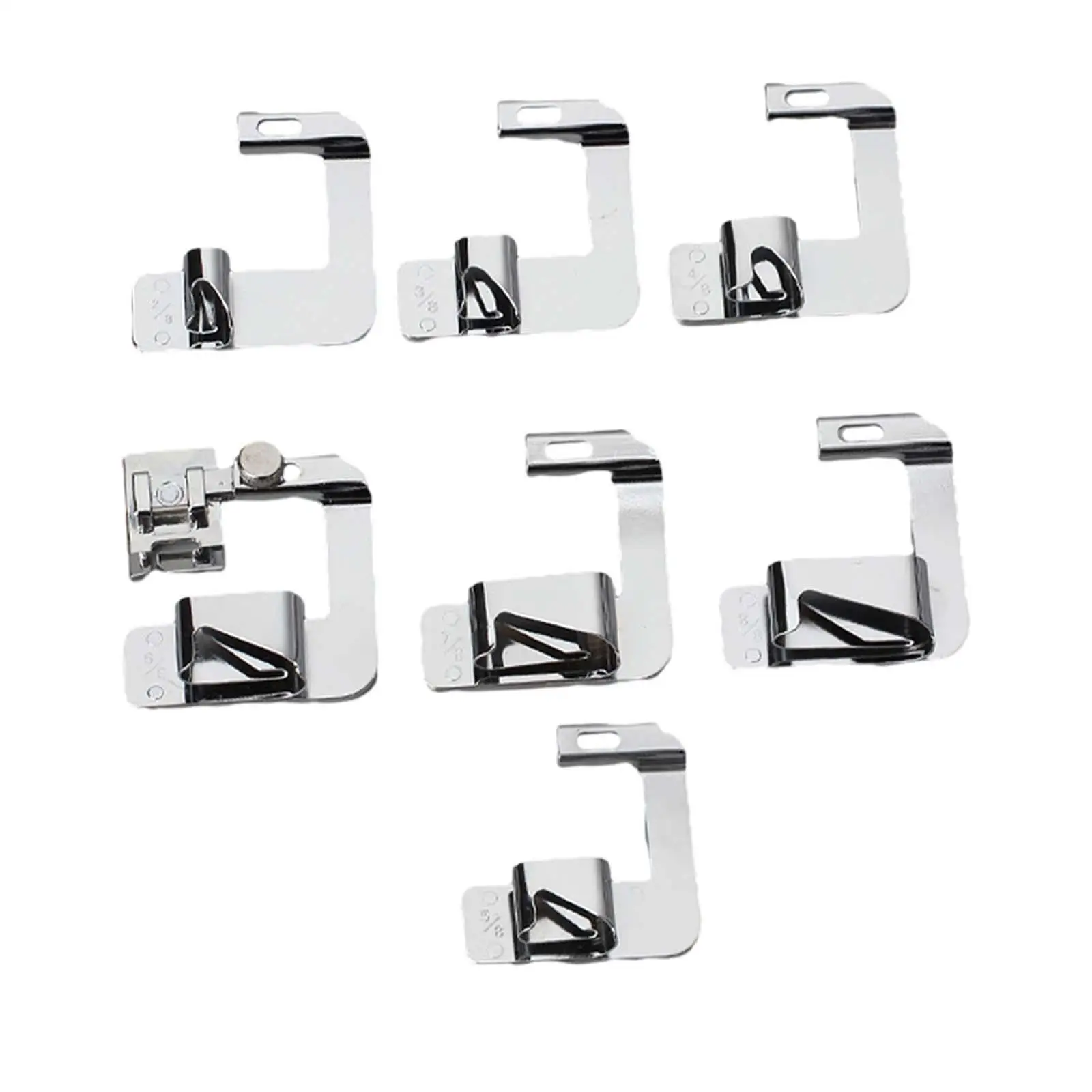7Pcs Sewing Presser Foot Kit Rolled Hem Presser Foot, Cloth Strip Wrapping Presser Foot, Household Sewing Machine Accessories
