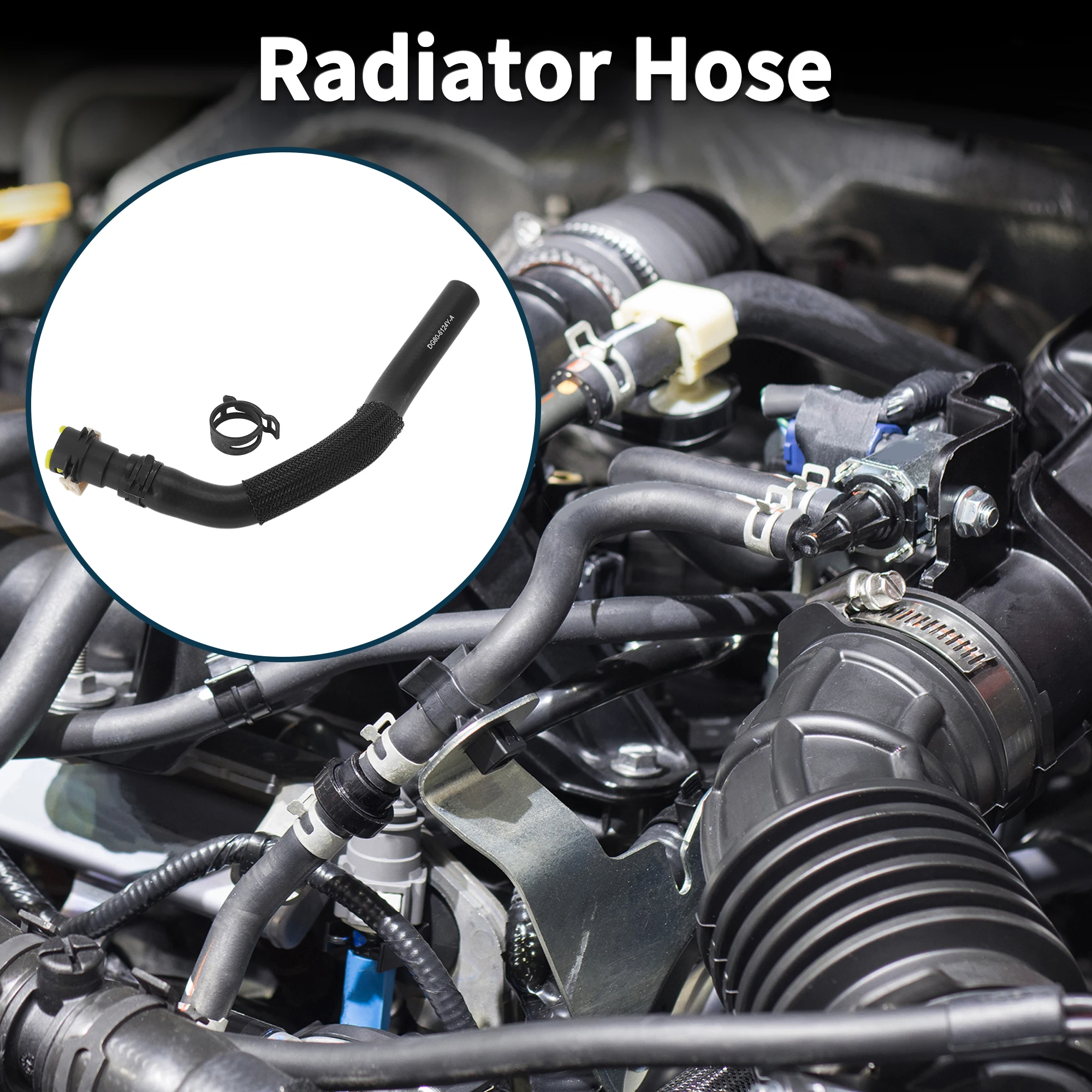 

Шланг радиатора UXCELL No DG806124YA для Ford Fiesta 09-11, резиновая выходная труба теплого воздуха