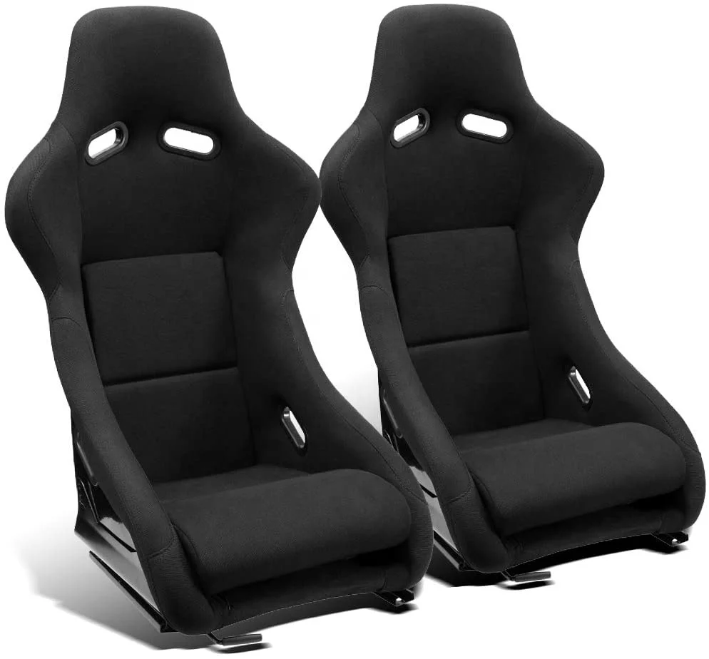 

Reliable FORRacing Bucket Seat, Black Fabric, Black Fiberglass Back, Single L-Bracket