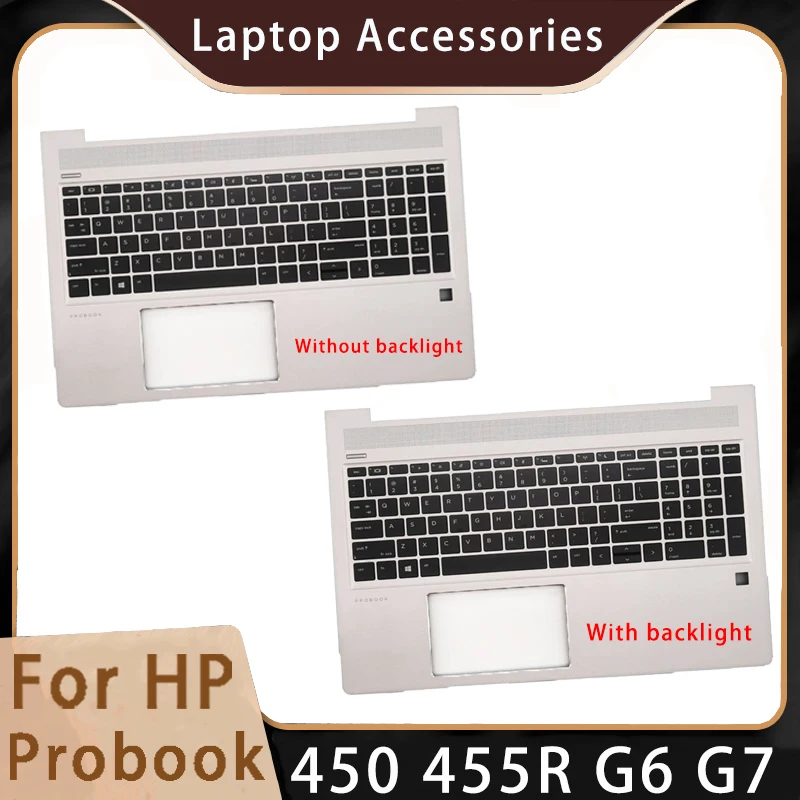 

New For HP Probook 450 455R G6 G7 Shell Replacemen Laptop Accessories Palmrest And Keyboard With/NO Backlight Silvery L45091-001