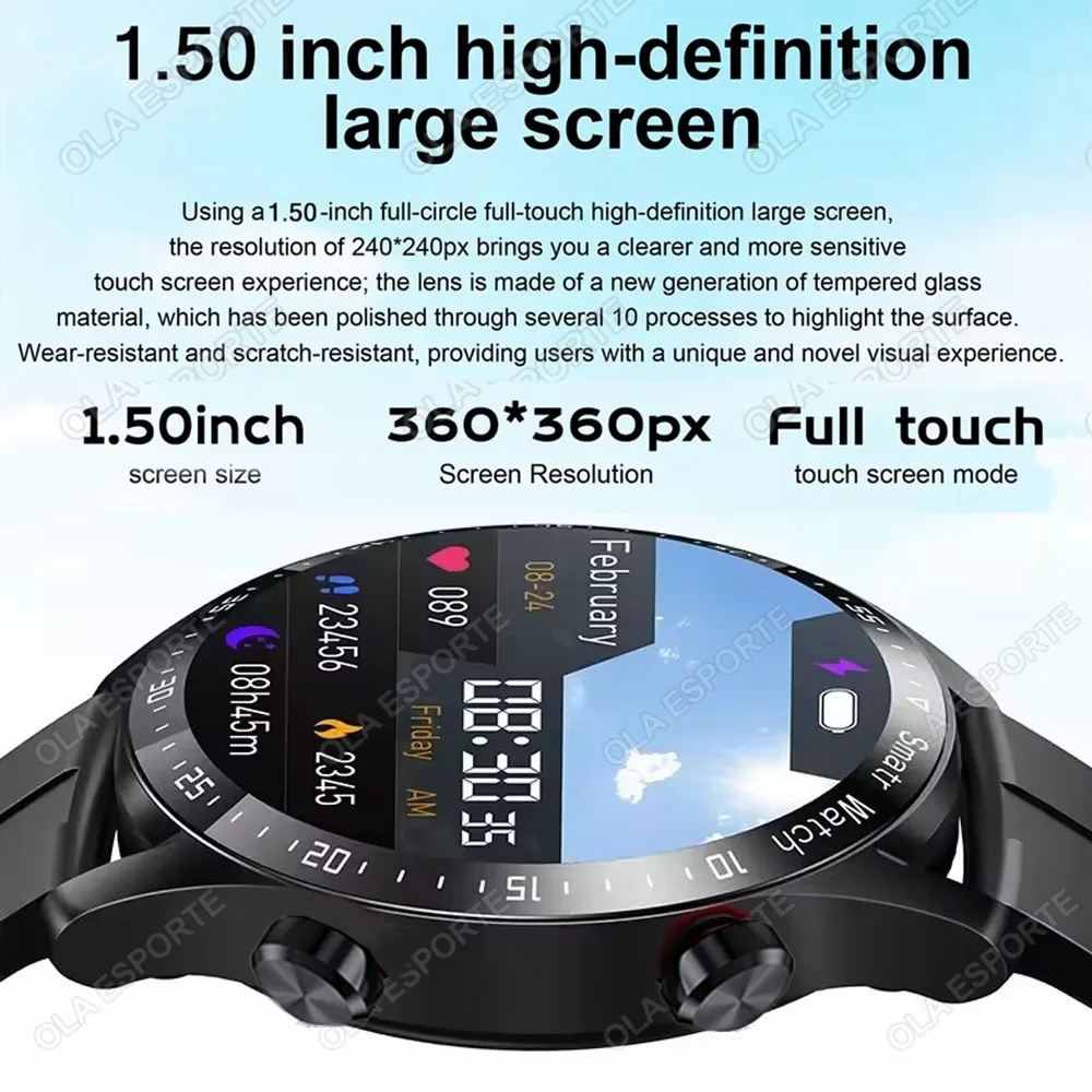 ECG+PPG Bluetooth Call Smart Watch Men Laser Health Blood Pressure Fitness Sports Watches Man Sports IP67 Waterproof Smartwatch