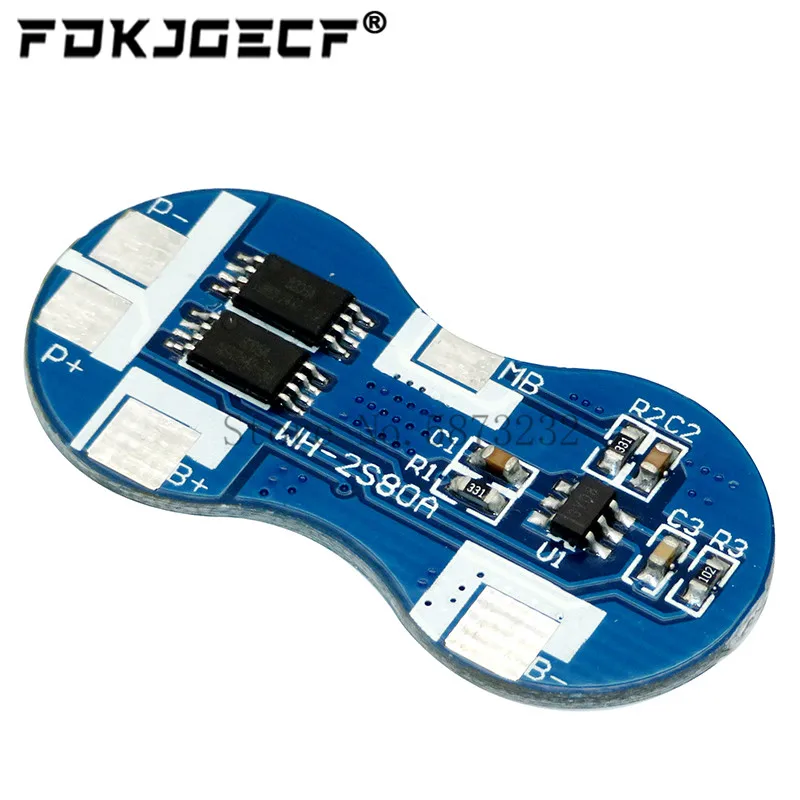 2S Li-Ion 18650 Lithium-Batterie-Ladegerät-Schutzplatine 7,4 V Überstrom Überladung Überentladungsschutz 4 A 2er-Serie BMS