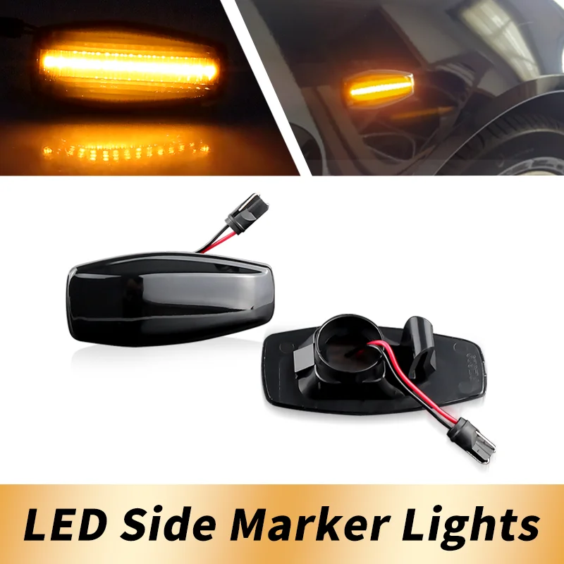 2PCS For Hyundai i10 Getz Elantra Sonata Tucson KIA SEDONA Sportage LED Dynamic Car Blinker Side Marker Turn Signal Light Lamp