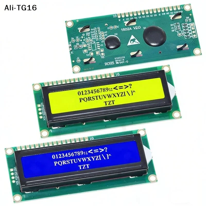 【C31】1Pç Módulo de Display LCD 1602 com Tela Azul Verde 16x2 Caracteres, Acessórios DIY, Módulo LCD1602