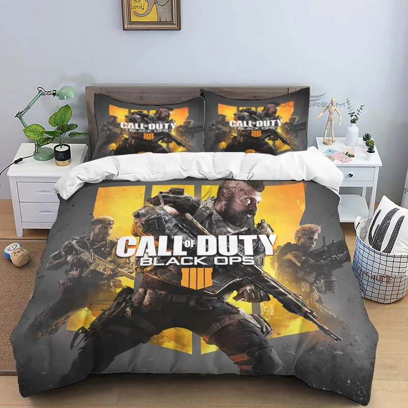 Imagem -05 - Pop Geme-call of Duty Padrão Comforter Bedding Grupo Capa de Edredão Bed Grupo Quilt Cover Fronha King And Queen Size