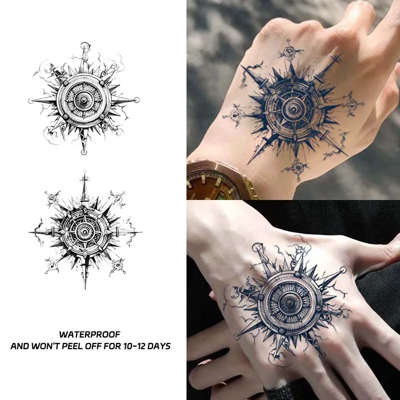 Temporary tattoo stickers waterproof celestial astrolabe elements men and women fake tattoos simulated tattoo color arm back